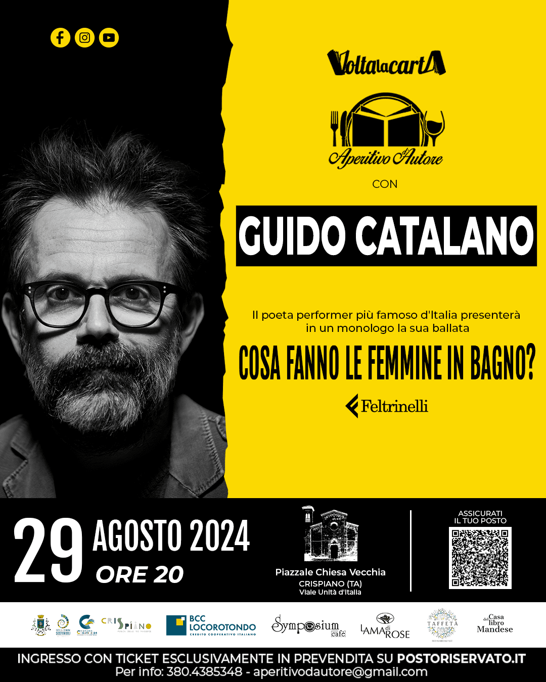 locandina Aperitivo d'Autore con Guido Catalano